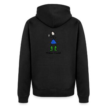 Pfälzer Mädel - Unisex Premium Bio Zip Hoodie - Schwarz - Hinten - Nico (187cm)