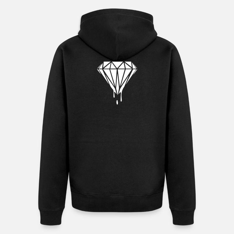 Diamand - Diamant Blanc - Veste à capuche bio Premium Unisexe - noir