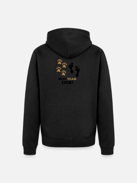 best team ever 02 - Unisex Premium Organic Zip Hoodie - black