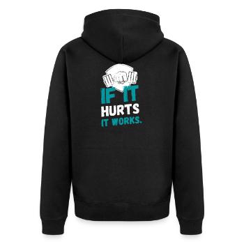 Entraînement gym - Veste à capuche bio Premium Unisexe - noir - Dos - Nico (187cm)