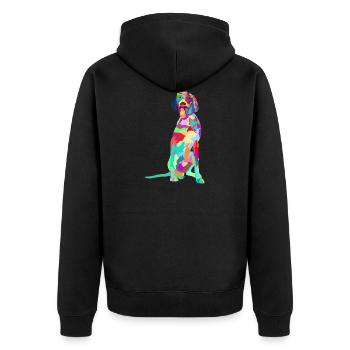 German Shorthair Pointer Funny | Gift GSP DAD - Unisex Premium Organic Zip Hoodie - black - Back - Nico (187cm)