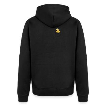 Bitcoin IS KING Chest Bag Chest Bag Gift - Unisex Premium Organic Zip Hoodie - black - Back - Nico (187cm)