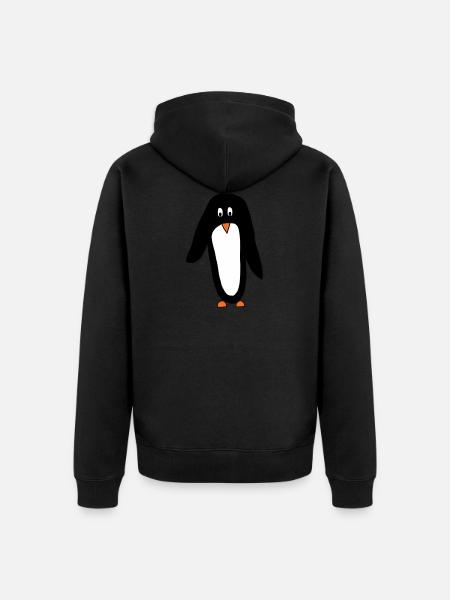uiiii Handmade Animal "Pinguin" - Unisex Premium Bio Zip Hoodie -