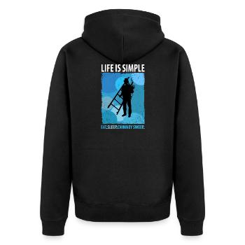 Ramoneur Ramoneur - Veste à capuche bio Premium Unisexe - noir - Dos - Nico (187cm)