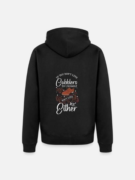 Shoemaker Profession Crafts Leather - Unisex Premium Organic Zip Hoodie - black
