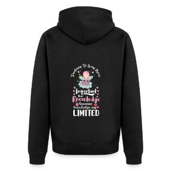 Elf Girl Mythical Creature Princess - Unisex Premium Organic Zip Hoodie - black - Back - Nico (187cm)