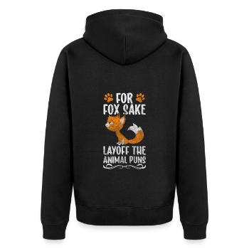 Tier Tiere Wild Wildnis - Unisex Premium Bio Zip Hoodie - Schwarz - Hinten - Nico (187cm)