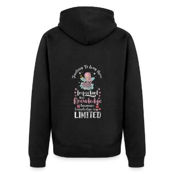 Fantasy Fairy Tale Girl Magic - Unisex Premium Organic Zip Hoodie - black - Back - Nico (187cm)