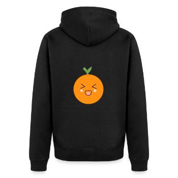 Kawaii Oranges Kawaii Fruits Kawaii Fruit - Veste à capuche bio Premium Unisexe - noir - Dos - Nico (187cm)