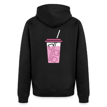Milkshake Drink Summer - Unisex Premium Organic Zip Hoodie - black - Back - Nico (187cm)