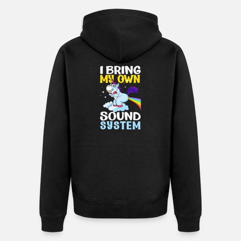 Pet public drôle et inapproprié - Veste à capuche bio Premium Unisexe - noir