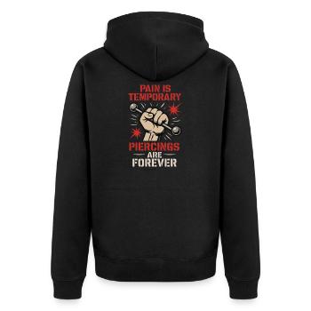 Piercing Addict Body Mod Enthusiast - Veste à capuche bio Premium Unisexe - noir - Dos - Nico (187cm)