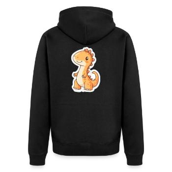 Dinosaure - Veste à capuche bio Premium Unisexe - noir - Dos - Nico (187cm)