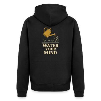 Lustiger Garten-humor, Pflanzenliebhaber, - Unisex Premium Bio Zip Hoodie - Schwarz - Hinten - Nico (187cm)