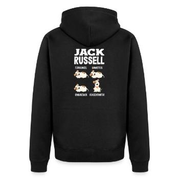 Drôle de Jack Russell Propriétaire Cadeau - Veste à capuche bio Premium Unisexe - noir - Dos - Nico (187cm)
