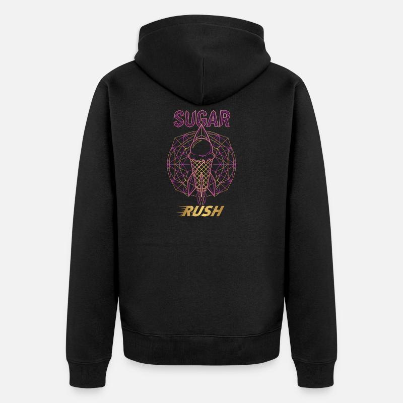Fusée de glace Sugar Rush - Veste à capuche bio Premium Unisexe - noir