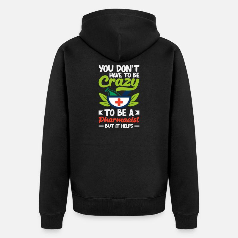 Pharmacien Technicien Pharmaceutique - Veste à capuche bio Premium Unisexe - noir