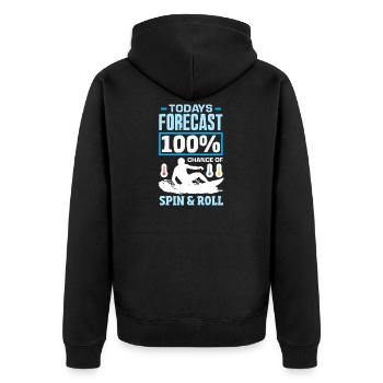 Surfing Surfboarder Bodyboarder - Unisex Premium Organic Zip Hoodie - black - Back - Nico (187cm)