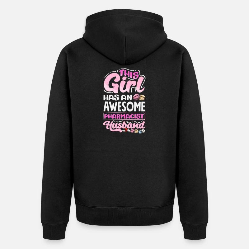 Dieses Mädchen Hat Einen Großartigen - Unisex Premium Bio Zip Hoodie - Schwarz