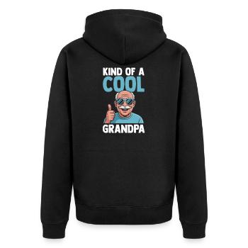 Grandfather Papaw Pop Gramps Granddad Grandpa - Unisex Premium Bio Zip Hoodie - Schwarz - Hinten - Nico (187cm)