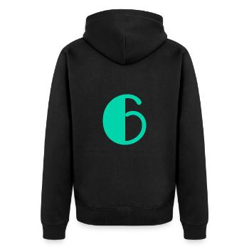 6. 6 ANS. 6e ANNIVERSAIRE. ANNIVERSAIRE 6 ANS - Veste à capuche bio Premium Unisexe - noir - Dos - Nico (187cm)