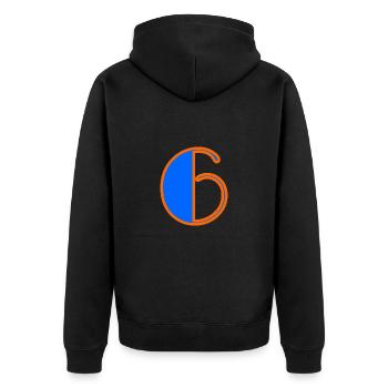 6. 6 ANS. 6e ANNIVERSAIRE. ANNIVERSAIRE 6 ANS. SIX - Veste à capuche bio Premium Unisexe - noir - Dos - Nico (187cm)