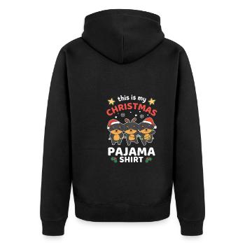 Rottweiler Pyjamas de Noël Chiens - Veste à capuche bio Premium Unisexe - noir - Dos - Nico (187cm)