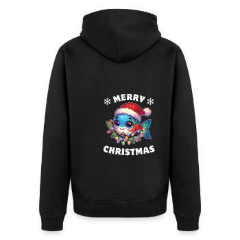 Guirlandes lumineuses de Noël Tetra Fish - Veste à capuche bio Premium Unisexe - noir - Dos - Nico (187cm)