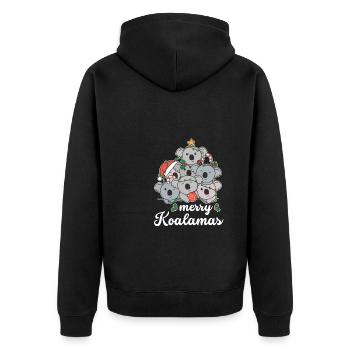 Joyeux Noël Koalama Pun Koala - Veste à capuche bio Premium Unisexe - noir - Dos - Nico (187cm)