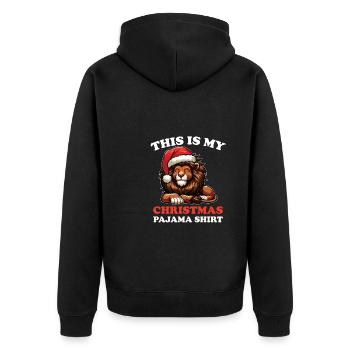 Pyjama de Noël Lion Lions - Veste à capuche bio Premium Unisexe - noir - Dos - Nico (187cm)