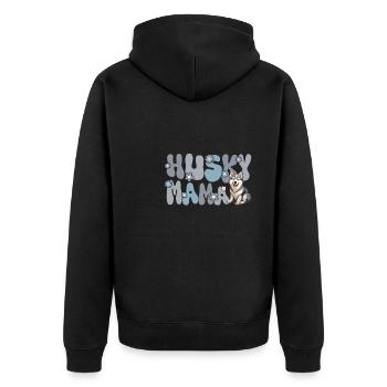 Husky sibérien Groovy Husky maman - Veste à capuche bio Premium Unisexe - noir - Dos - Nico (187cm)