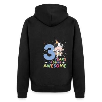 Vache pour les enfants de 3 ans - Veste à capuche bio Premium Unisexe - noir - Dos - Nico (187cm)