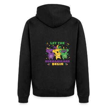 Mardi Gras Koala Carnival Costume - Unisex Premium Organic Zip Hoodie - black - Back - Nico (187cm)