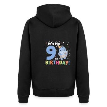 Dino pour les enfants de 9 ans - Veste à capuche bio Premium Unisexe - noir - Dos - Nico (187cm)