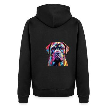 Aquarelle colorée Boerboel - Veste à capuche bio Premium Unisexe - noir - Dos - Nico (187cm)