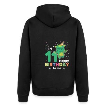 Dragon pour les 11 ans pour les enfants de onze ans - Veste à capuche bio Premium Unisexe - noir - Dos - Nico (187cm)