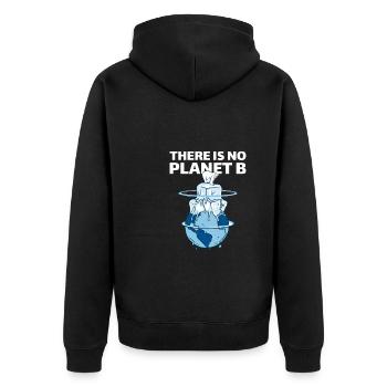 Ours polaire avec la protection du climat de la Terre Il n’y a pas de planète B - Veste à capuche bio Premium Unisexe - noir - Dos - Nico (187cm)