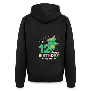 Dragon pour les 12 ans pour les enfants de douze ans - Veste à capuche bio Premium Unisexe - noir - Dos - Nico (187cm)