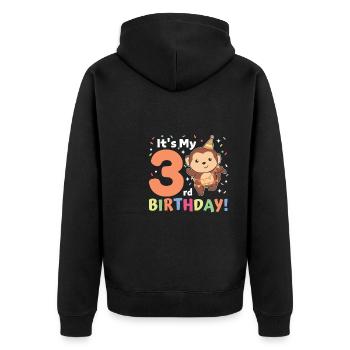 Singe pour les enfants de 3 ans de 3 ans - Veste à capuche bio Premium Unisexe - noir - Dos - Nico (187cm)