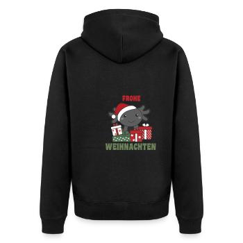 Joyeux Noël Axolotls Réveillon de Noël Axolotls - Veste à capuche bio Premium Unisexe - noir - Dos - Nico (187cm)
