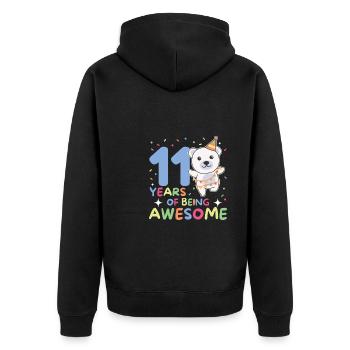 Ours polaire pour ses 11 ans Enfants de onze ans - Veste à capuche bio Premium Unisexe - noir - Dos - Nico (187cm)