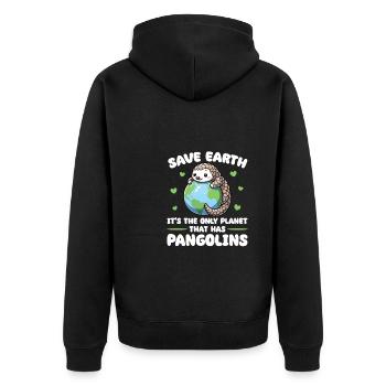 C’est la seule planète avec des pangolins Jour de la Terre - Veste à capuche bio Premium Unisexe - noir - Dos - Nico (187cm)