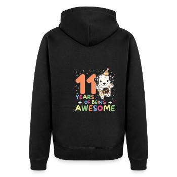 Les Dalmatiens pour leurs 11 ans enfants de onze ans - Veste à capuche bio Premium Unisexe - noir - Dos - Nico (187cm)