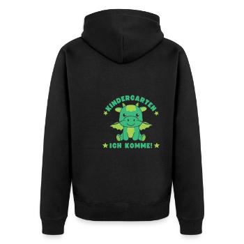 Maternelle Je viens Maternelle Enfant Dragon - Veste à capuche bio Premium Unisexe - noir - Dos - Nico (187cm)