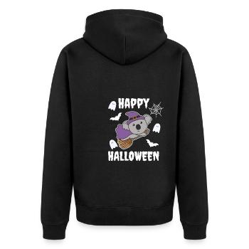 Koala Happy Halloween Witch Costume de sorcière pour enfants - Veste à capuche bio Premium Unisexe - noir - Dos - Nico (187cm)