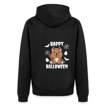 Quokka Happy Halloween Costume de sorcières du diable mignon - Veste à capuche bio Premium Unisexe - noir - Dos - Nico (187cm)