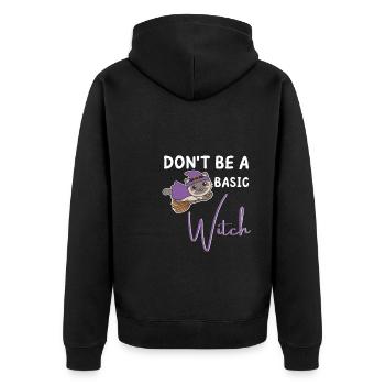 Chat Halloween Sorcière Les sorcières ne sont pas une sorcière de base - Veste à capuche bio Premium Unisexe - noir - Dos - Nico (187cm)