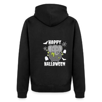 Koala Joyeux Halloween Bâton de Chaudron de Sorcière - Veste à capuche bio Premium Unisexe - noir - Dos - Nico (187cm)
