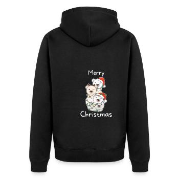 Ours polaire Arbre de Noël Noël Ours polaire - Veste à capuche bio Premium Unisexe - noir - Dos - Nico (187cm)