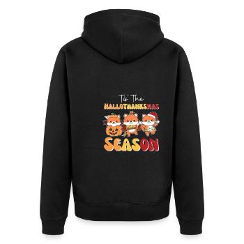 Tis' Le Renard de la saison Hallothanksmas - Veste à capuche bio Premium Unisexe - noir - Dos - Nico (187cm)